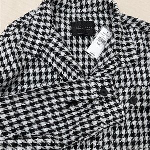 Sanctuary Black and White Houndstooth Coat